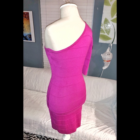 💖 FOREVER 21 Fuchsia Bandage Dress - Picture 4 of 7